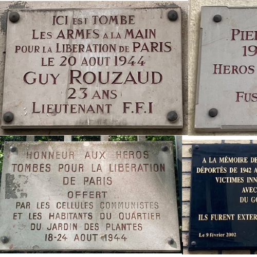 Plaques commémoratives 1939-1945 / Déambulation historique