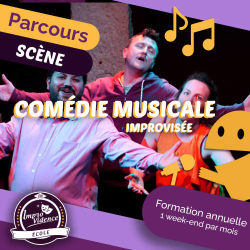 Parcours Annuel Comédie Musicale Improvisée - Formule Stages - Lyon - BA12