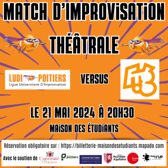 Match d'impro international #1 - LUDI Poitiers vs Fédération d'Improvisation Genevoise (SUISSE) 