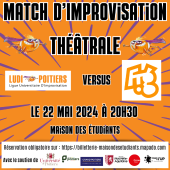 Match d'impro international #2 - LUDI Poitiers vs Fédération d'Improvisation Genevoise (SUISSE) 