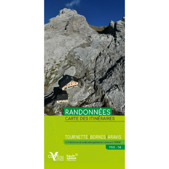 Carte des itinéraires de randonnées Tournette-Bornes-Aravis