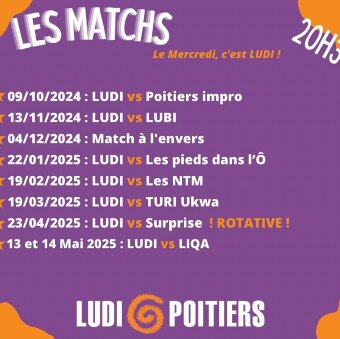 MATCH D'IMPROVISATION - LUDI POITIERS vs POITIERS IMPRO