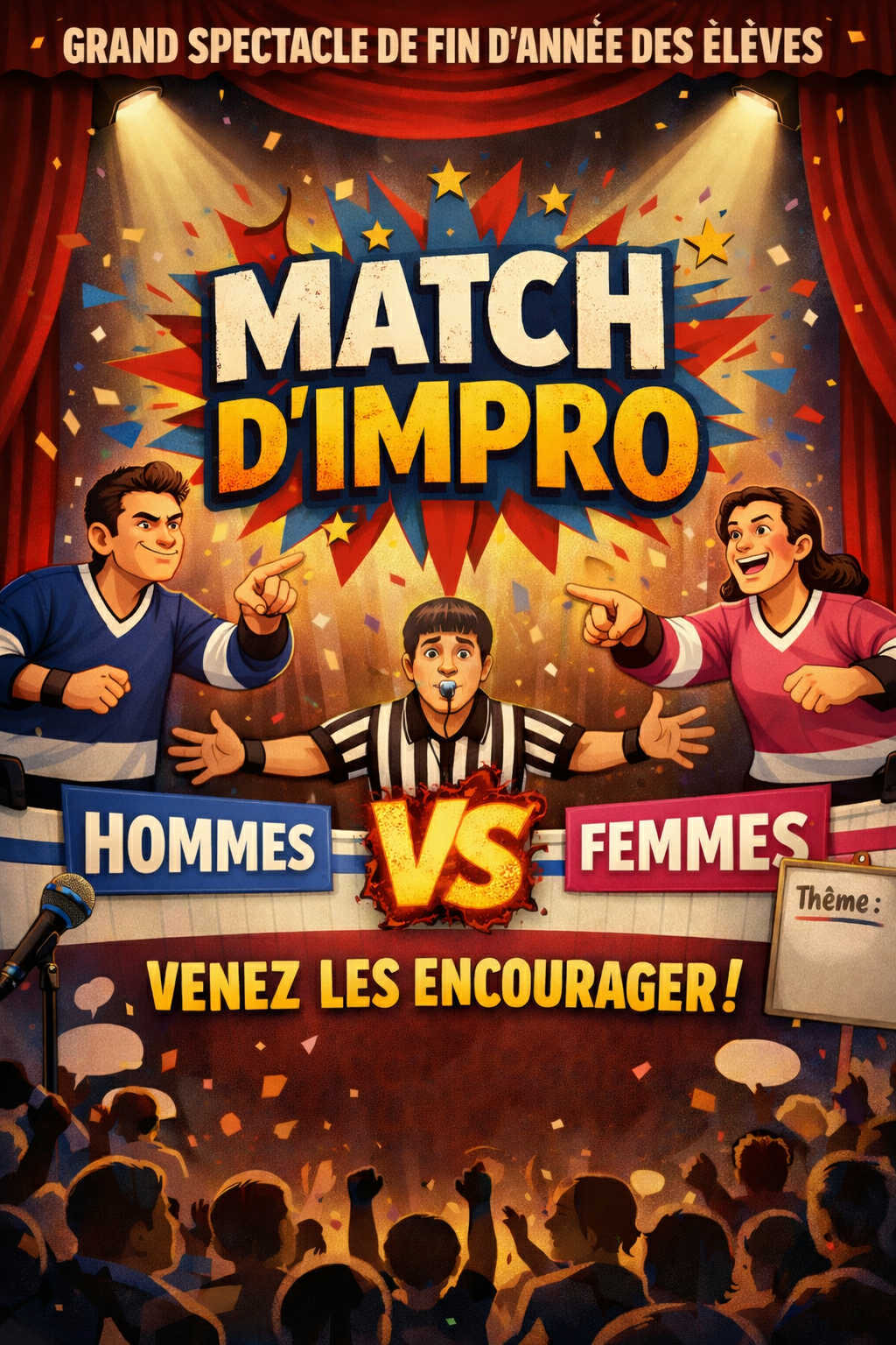 Match d’impro adultes - Hommes vs Femmes