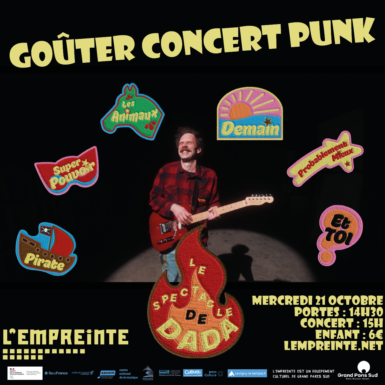 Affiche Goûter Concert : Le Spectacle de Dada en concert à L'Empreinte