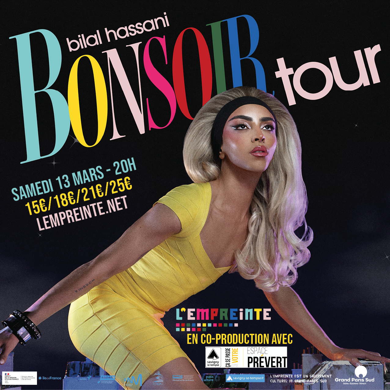 Affiche Bilal Hassani en concert à L'Empreinte