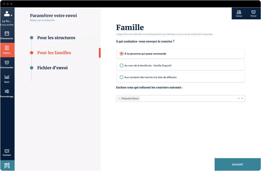 Paramétrer votre envoi