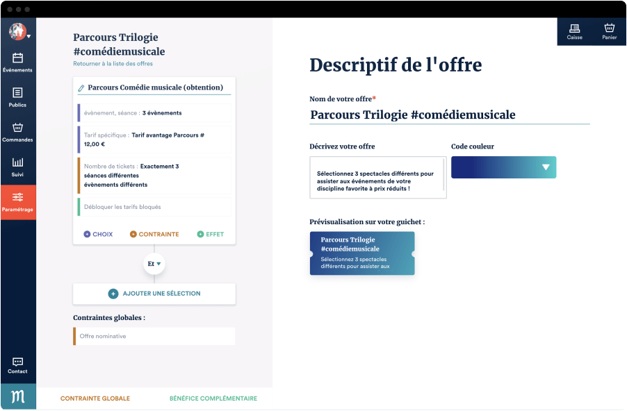 Création d'une offre