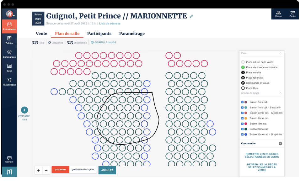 Image d'un plan de salle